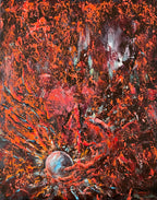 Schöpferischer Akt, Ölgemälde auf Leinwand, 100x80cm