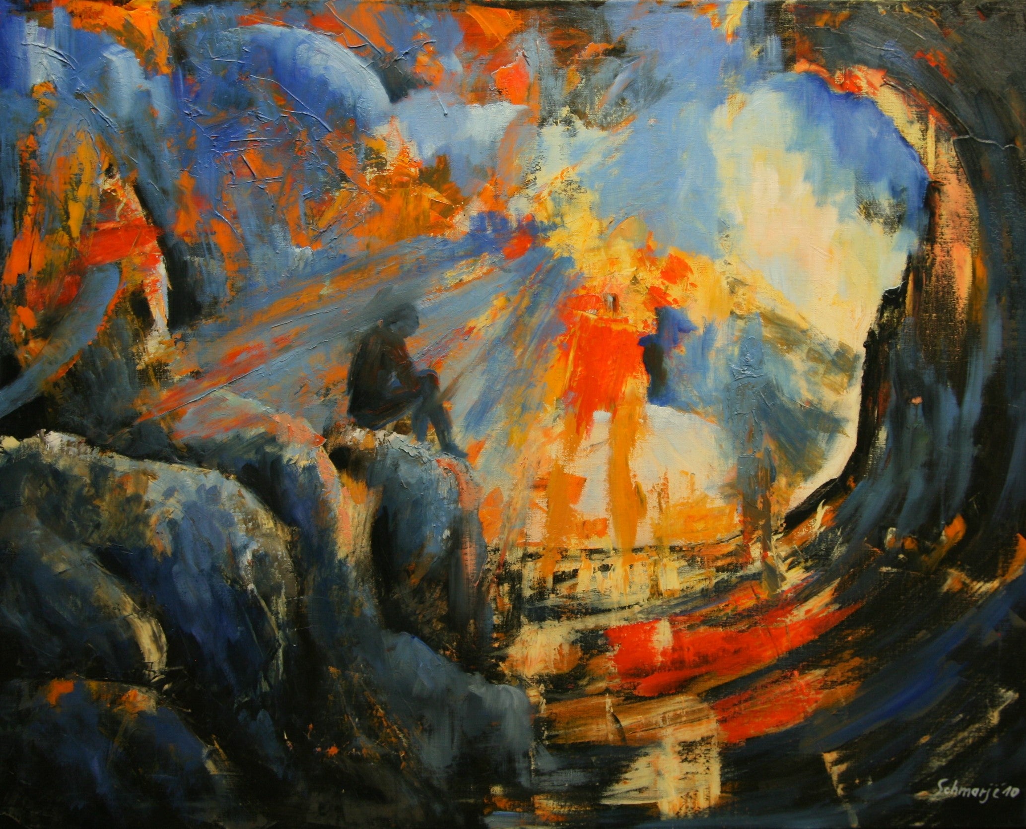 Lichtengel, Ölgemälde auf Leinwand, 80x100cm