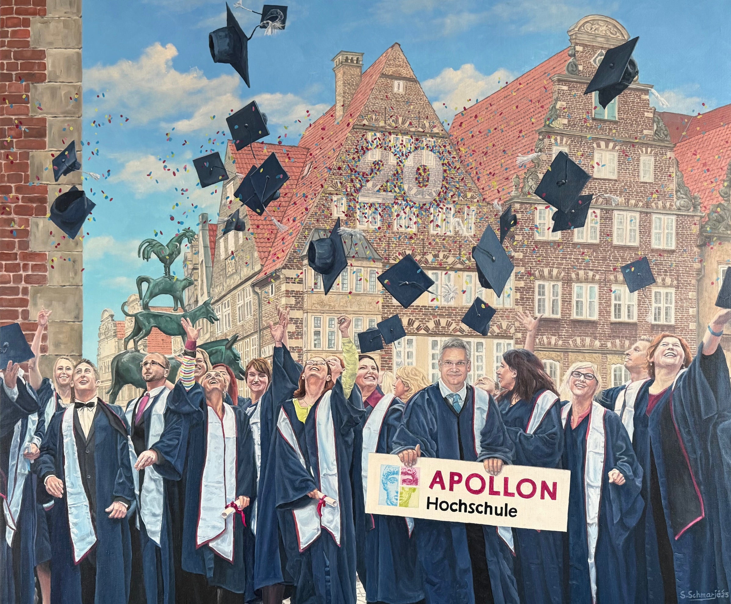 "Hochschule Apollon Bremen", Ölbild auf Leinwand, 100x120cm