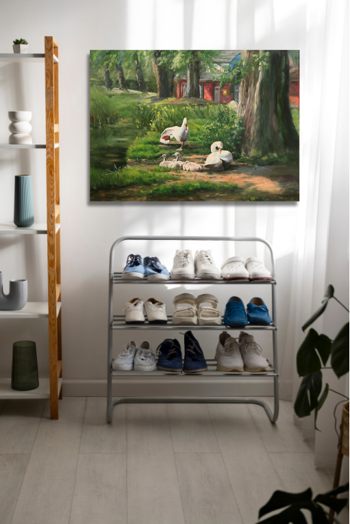 Appelbeck am See, Schwäne 60 x 80 cm