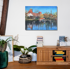 Bootsanleger Stade, 60 x 80 cm Öl auf Leinwand