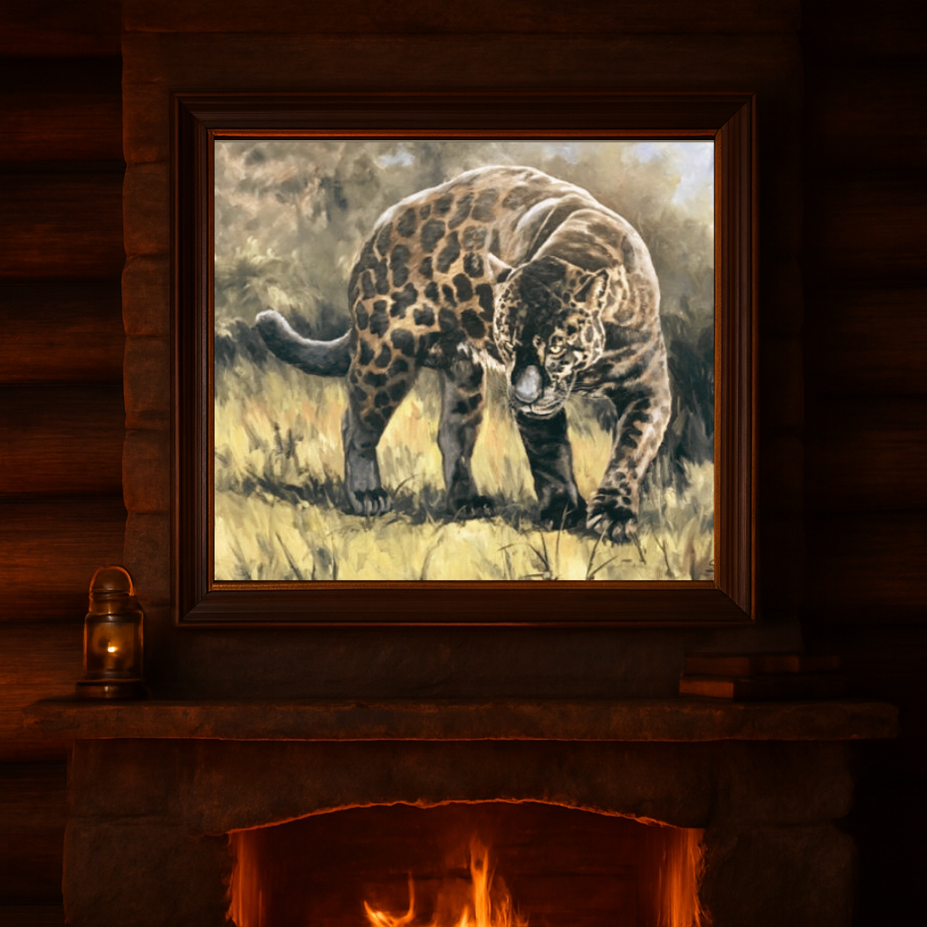 „Panther“ – 70 × 90 cm, Öl auf Leinwand