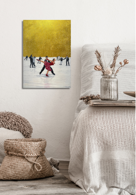 Eistanz, Ölgemälde 65x 46 cm