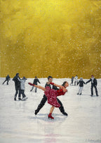 Eistanz, Ölgemälde 65x 46 cm