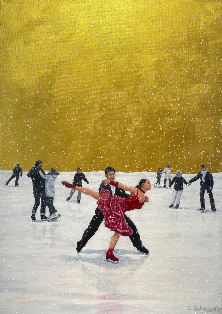 Eistanz, Ölgemälde 65x 46 cm