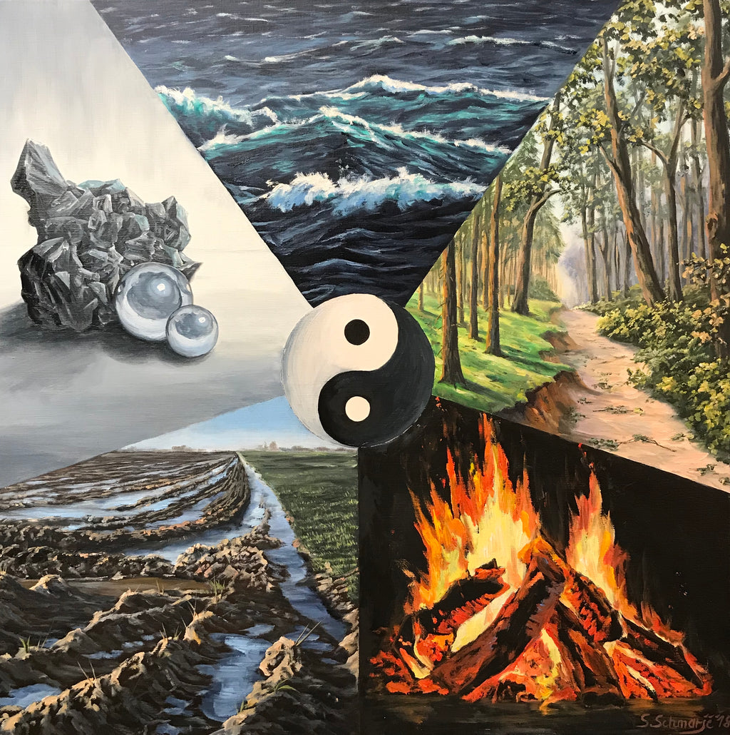 Feng Shui, Ölgemälde auf Leinwand, 80x80cm