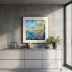 "X3" Fensterbild, Öl auf Leinwand 100 cm x 100 cm