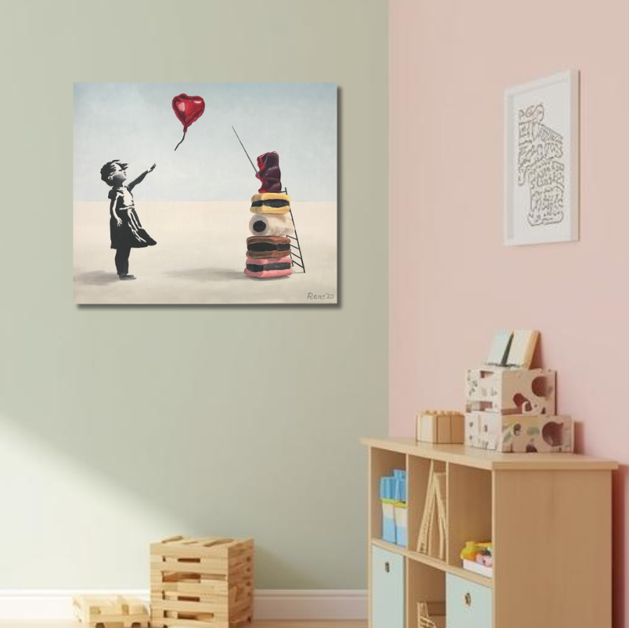 GummiBänksi, Ölgemälde 50 x 60 cm