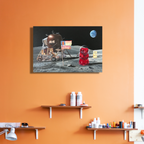 Gummibärchen auf dem Mond, Ölgemälde 40 x 60 cm