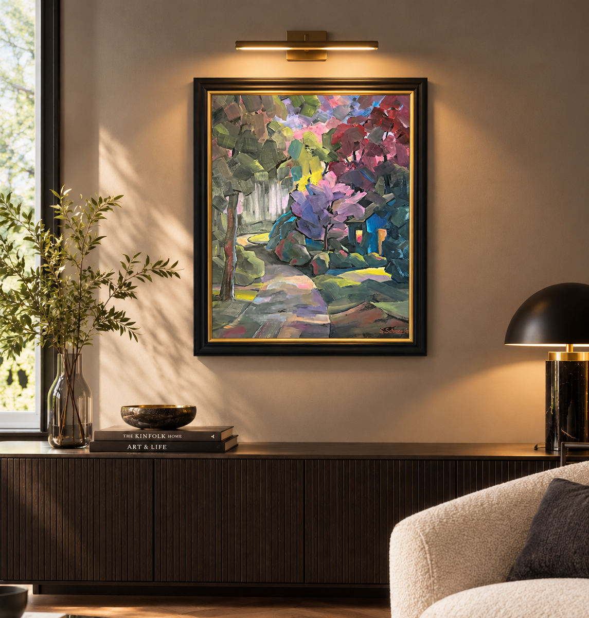 Haus am Waldweg, Ölbild auf Leinwand, 60x50cm