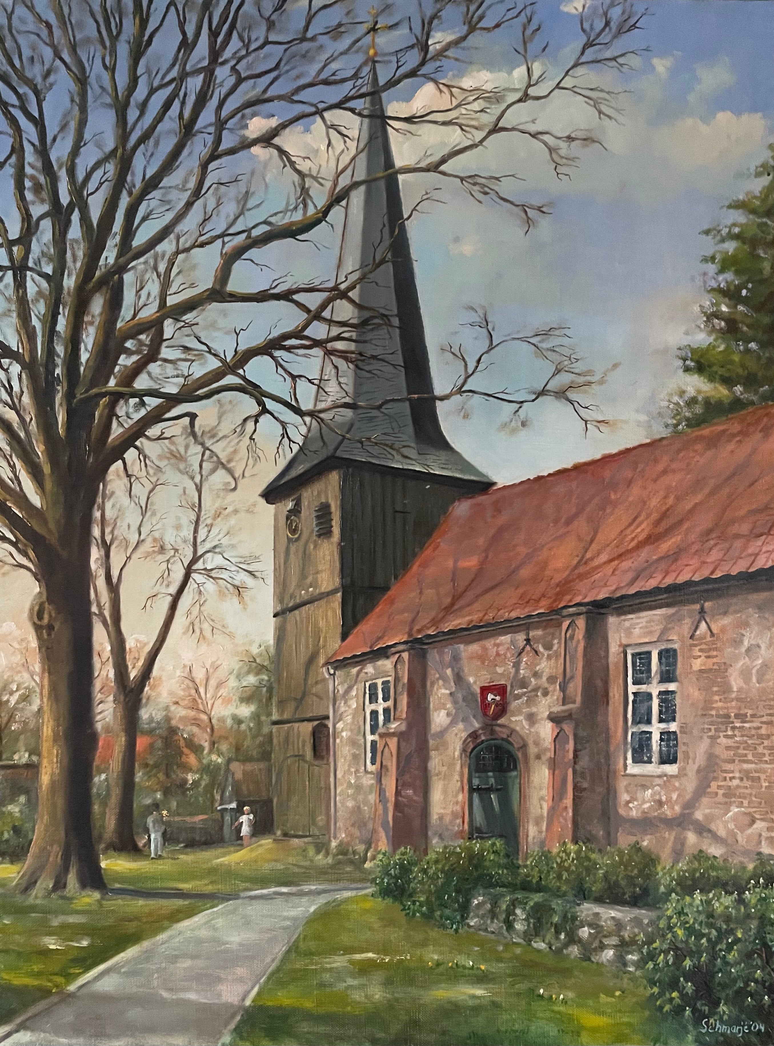 Hollenstedter Kirche, Ölgemälde auf Leinwand, 80x60cm