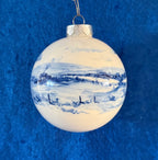 Tannenbaumkugel, Fachwerkhaus in den Bergen nach Delfter Art 10 cm