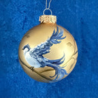 Tannenbaumkugel Paradiesvogel gold 8cm