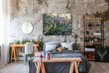 Kate im Garten, Ölgemälde 70 x 90 cm