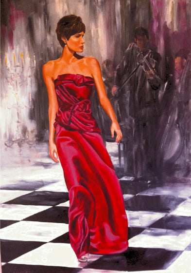 "X3" Lady in Pink, Ölgemälde 120 x 100 cm