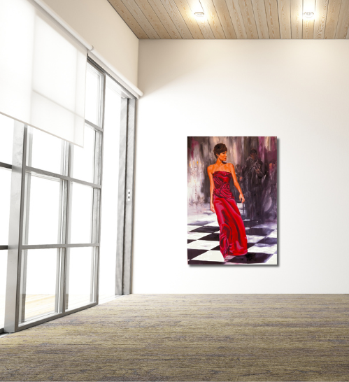 "X3" Lady in Pink, Ölgemälde 120 x 100 cm