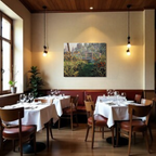 Landschaft mit Brücke, Ölgemälde 80 x 100 cm