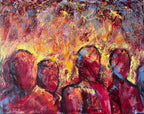 "Menschen", Ölbild auf Leinwand, 80x100cm