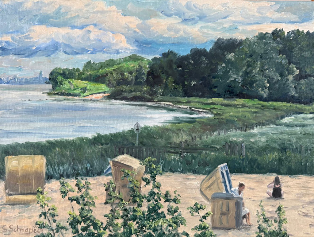 Neustadt Salzwiesen, Ölgemälde 30 x 40 cm