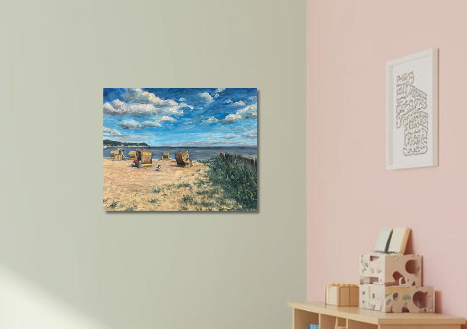 Ostseestrand Neustadt, Ölgemälde 40 x 50 cm