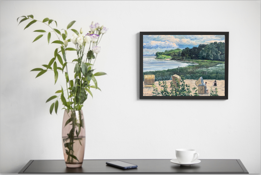 Neustadt Salzwiesen, Ölgemälde 30 x 40 cm