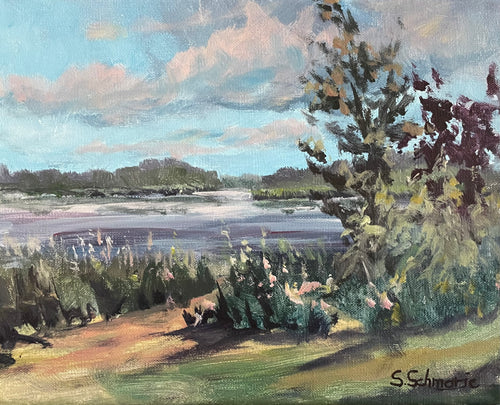 Am Schaalsee, Acrylgemälde auf Leinwand, 24x30cm
