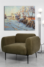 Kate im Winter, Ölgemälde 80 x 100 cm