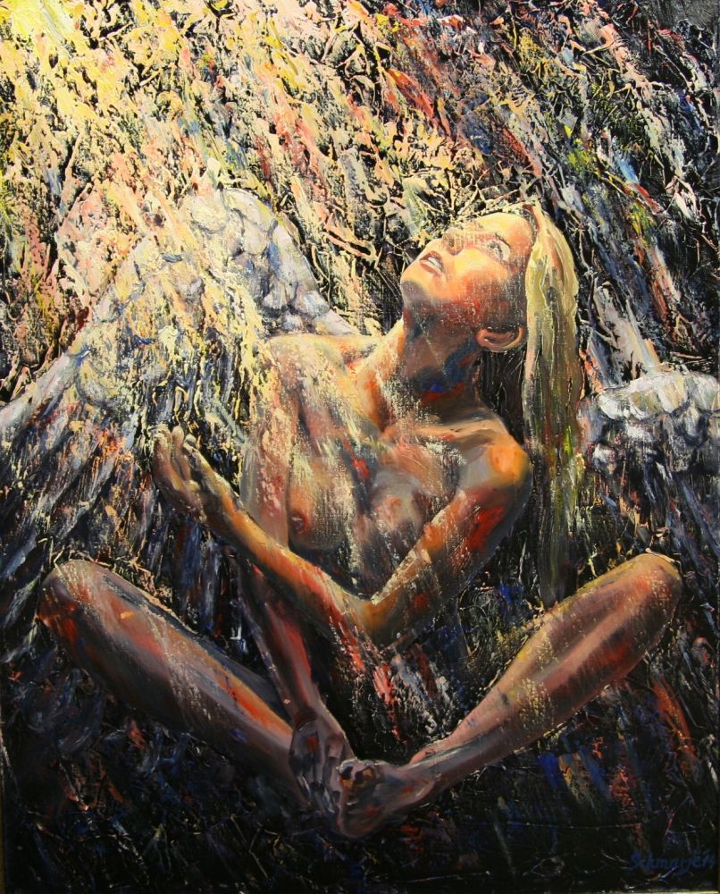 "Schutzengel 2", Ölgemälde auf Leinwand, 100 x 80 cm