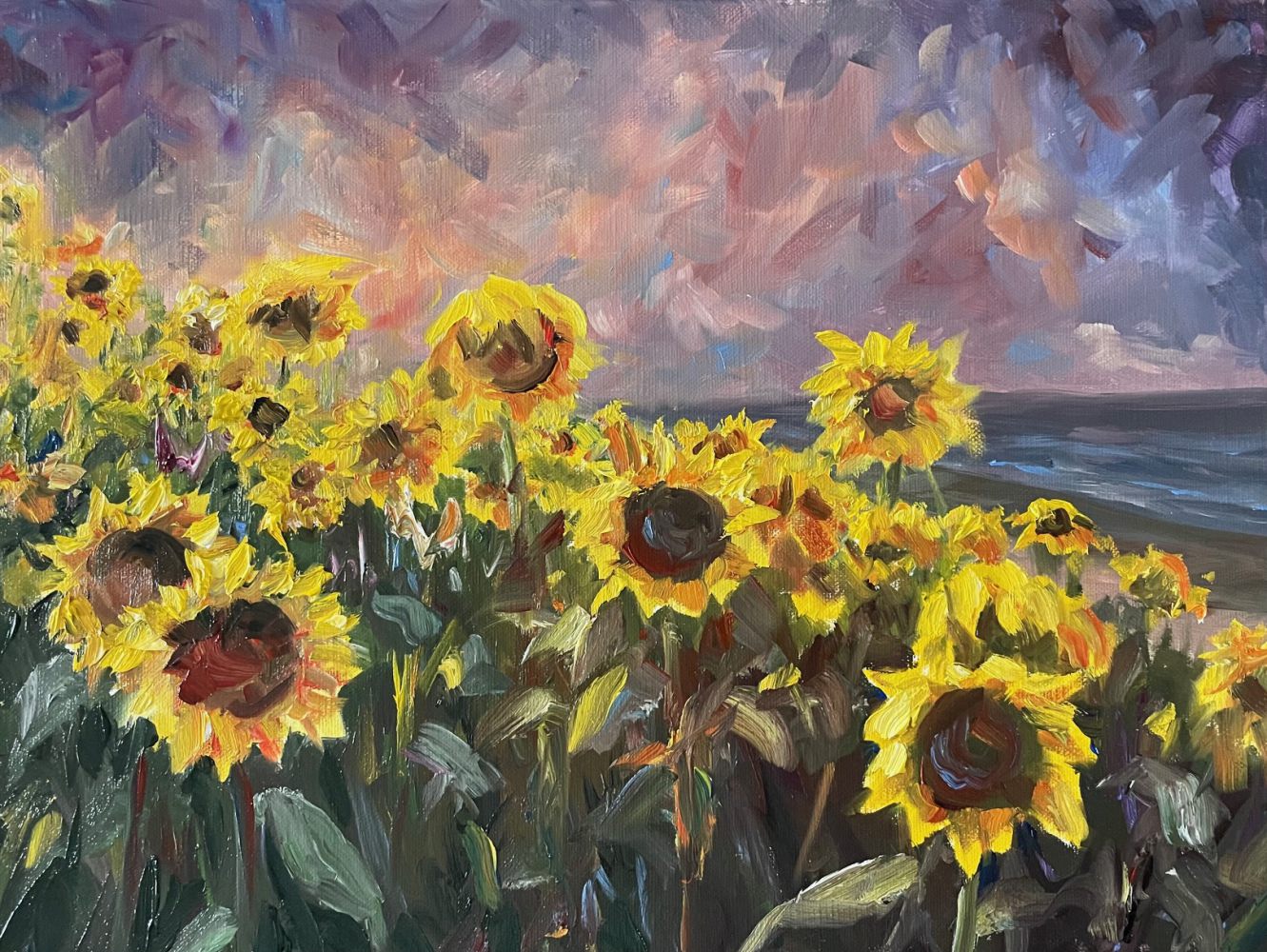 "Sonnenblumen 2" Ölgemälde 30 x 40 cm