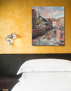 Stade Fischmarkt, Ölgemälde 50 x 40 cm