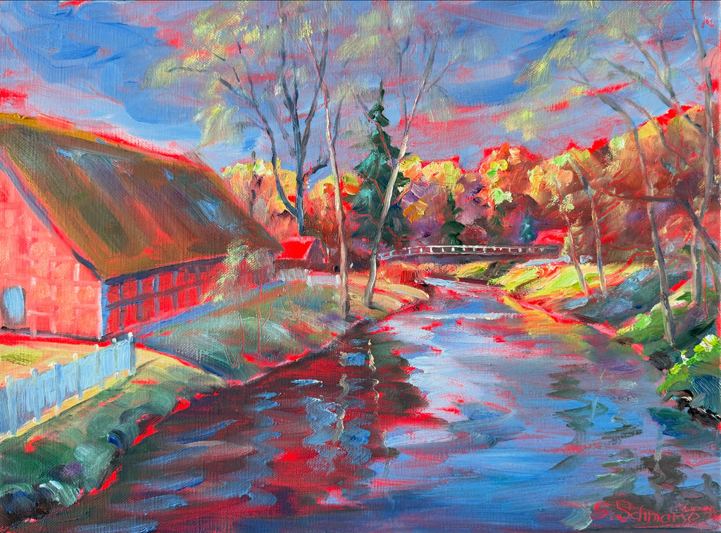 Stade Insel, Ölgemälde 30 x 40 cm