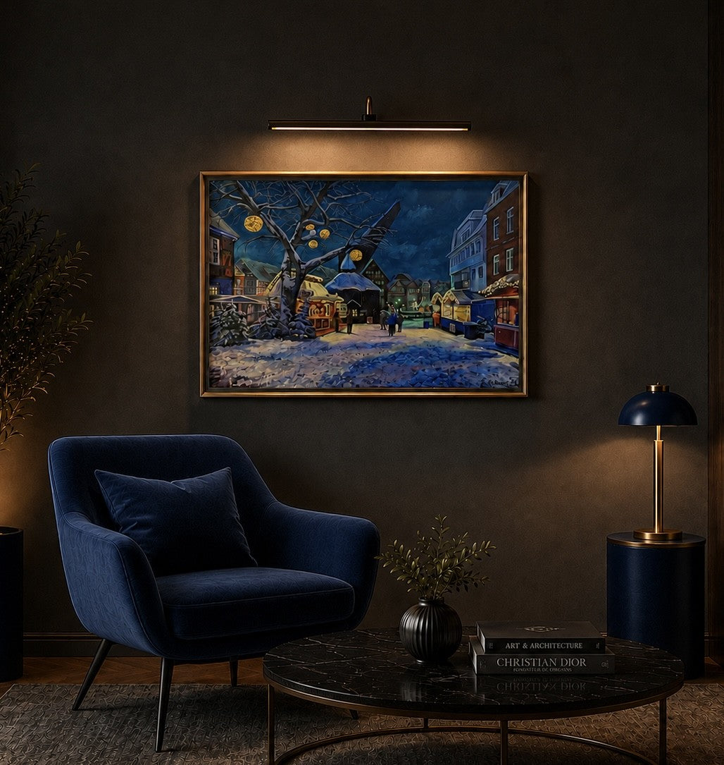Stader Weihnachtsmarkt, Ölgemälde 50 x 70 cm