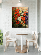 Stockrosen, Ölgemälde auf Leinwand, 100x80cm