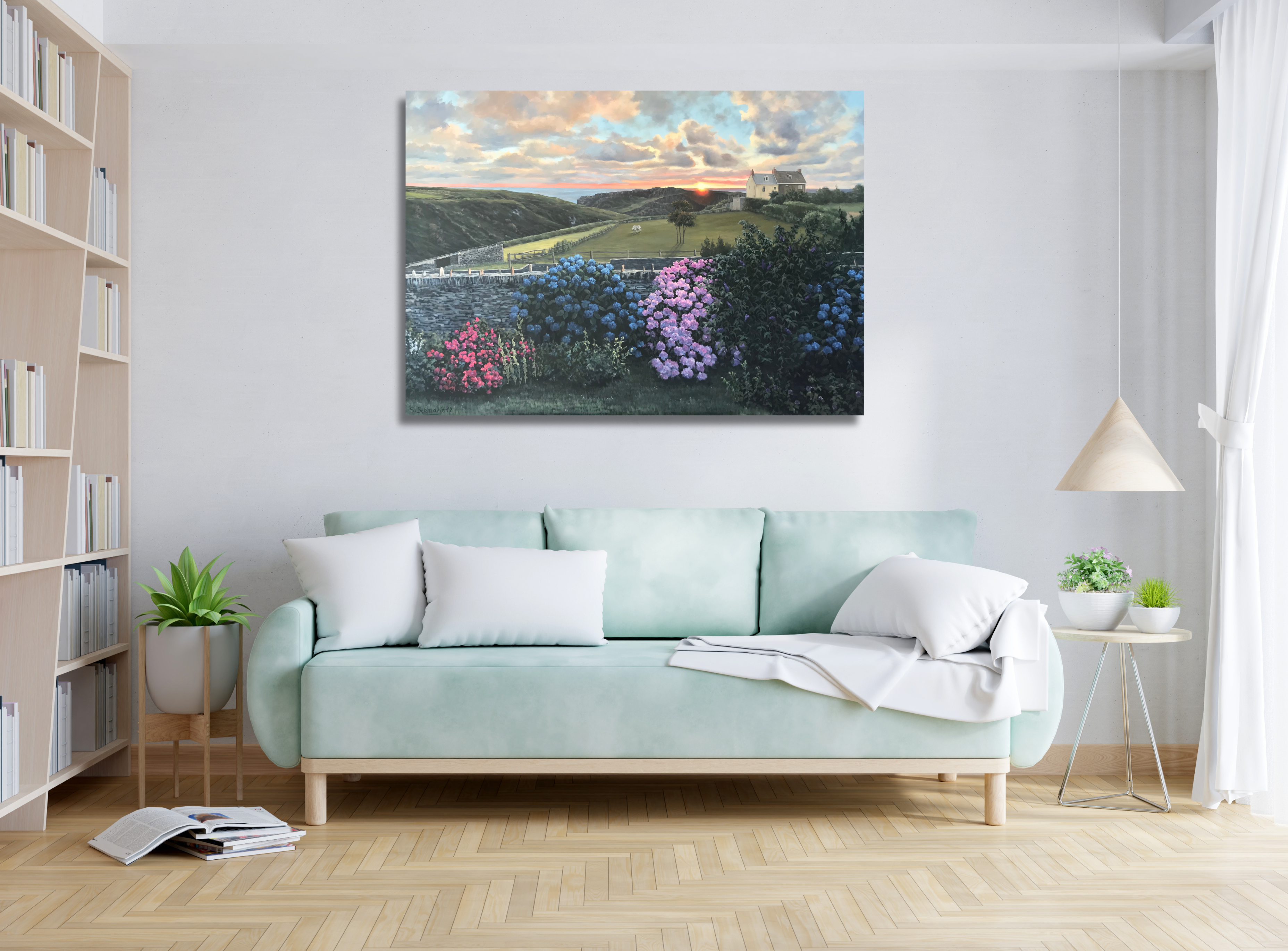„Tintagel, Cornwall“ – 100 cm × 140 cm x 4,5 cm, Öl auf Leinwand