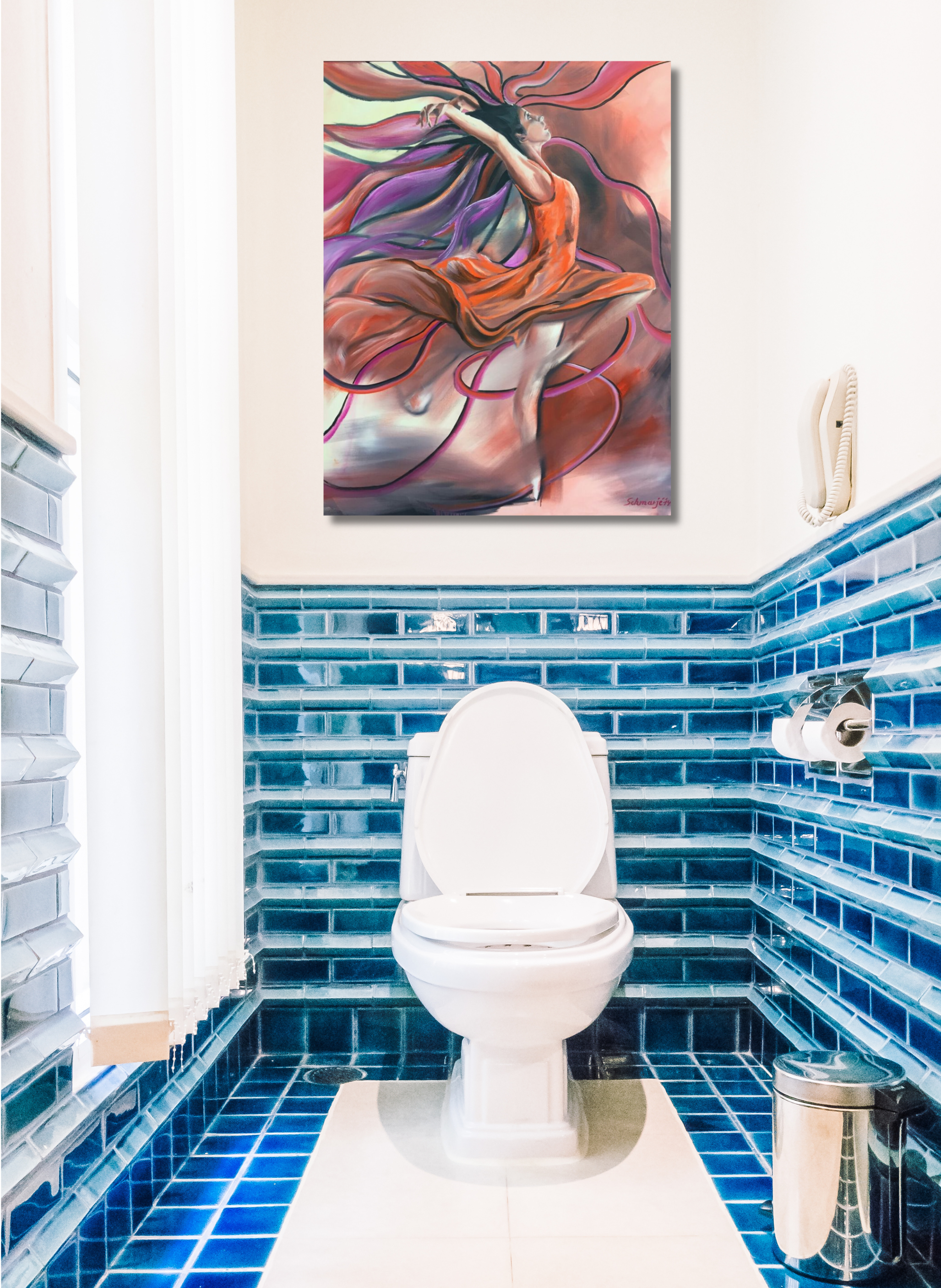 Tänzerin, Ölgemälde 90 x 70 cm