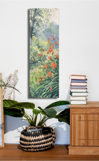 Taglilien, Ölgemälde 150 x 50 cm