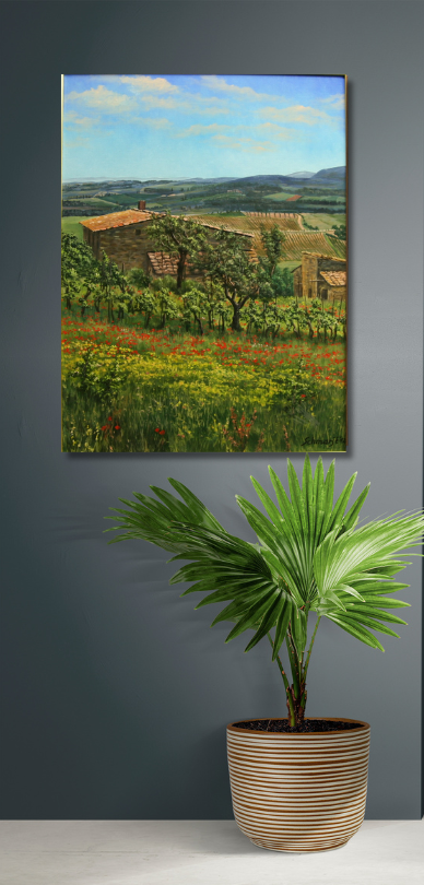 Toskana, Ölgemälde auf Leinwand 80x60cm