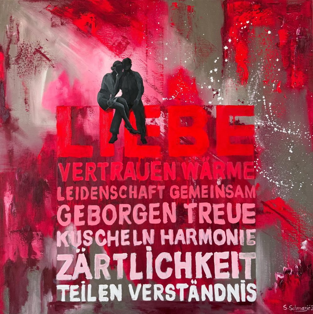 "Wünsche Liebe“, Öl auf Leinwand 80 x 80 cm