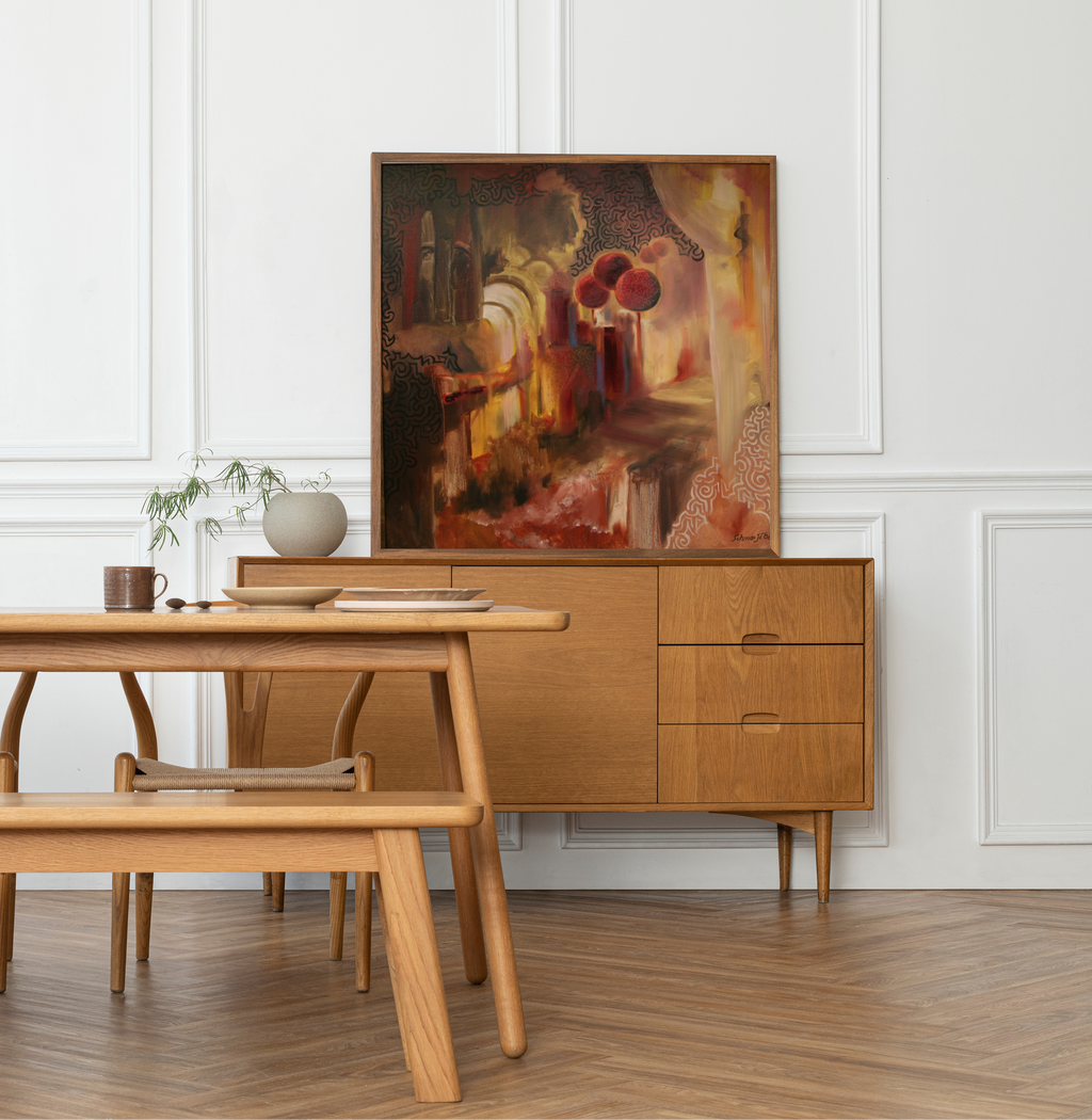 Abstraktion 1, Ölgemälde auf Leinwand, 80x80cm