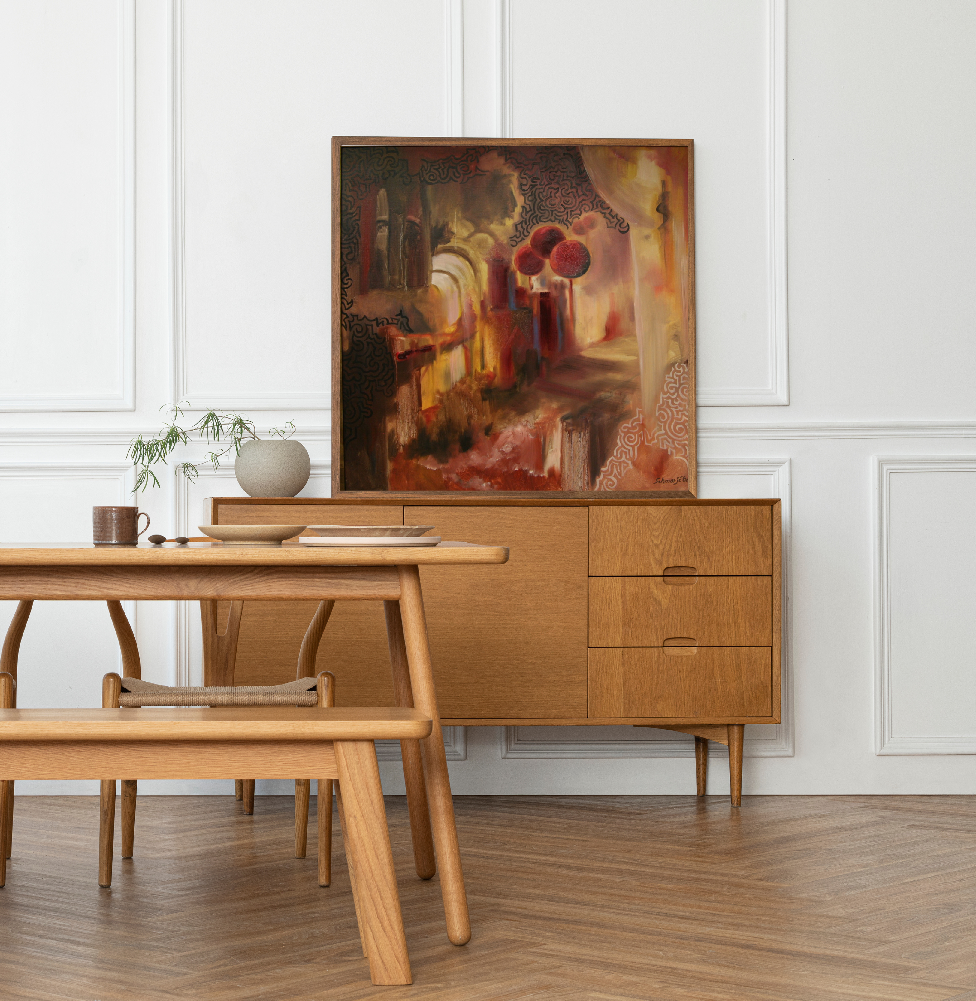 Abstraktion 1, Ölgemälde auf Leinwand, 80x80cm