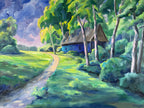 Blaues Haus, Ölbild auf Leinwand, 90x120cm