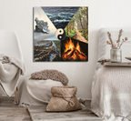 Feng Shui, Ölgemälde auf Leinwand, 80x80cm