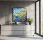 Frühling, Öl auf Leinwand 100 cm x 100 cm