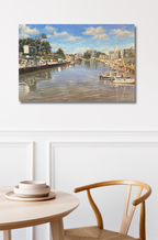 Stade Hafen, Ölgemälde 40 x 60 cm