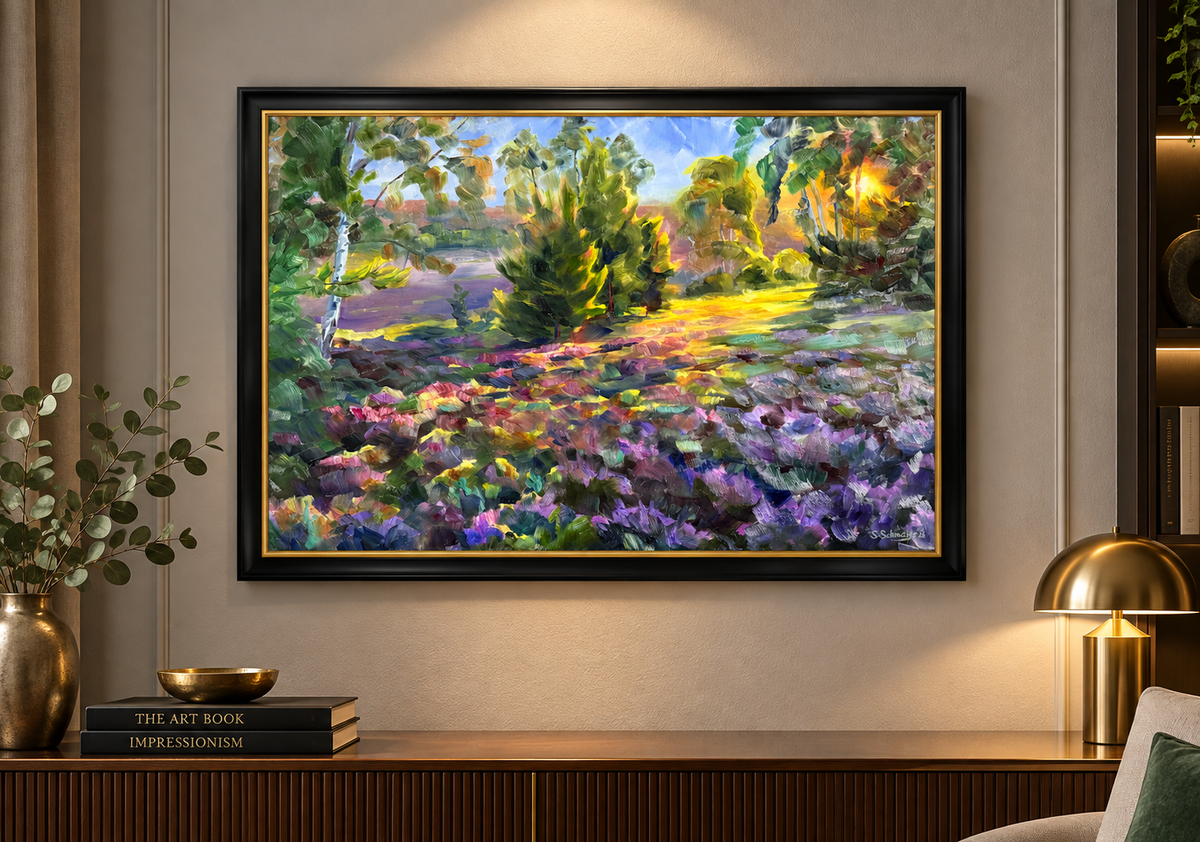 Heidelandschaft, Ölbild auf Leinwand, 70x100cm