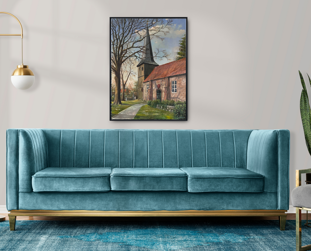 Hollenstedter Kirche, Ölgemälde auf Leinwand, 80x60cm