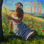 Sternzeichen, Ölgemälde 12-teilig, je 60 x 60 cm