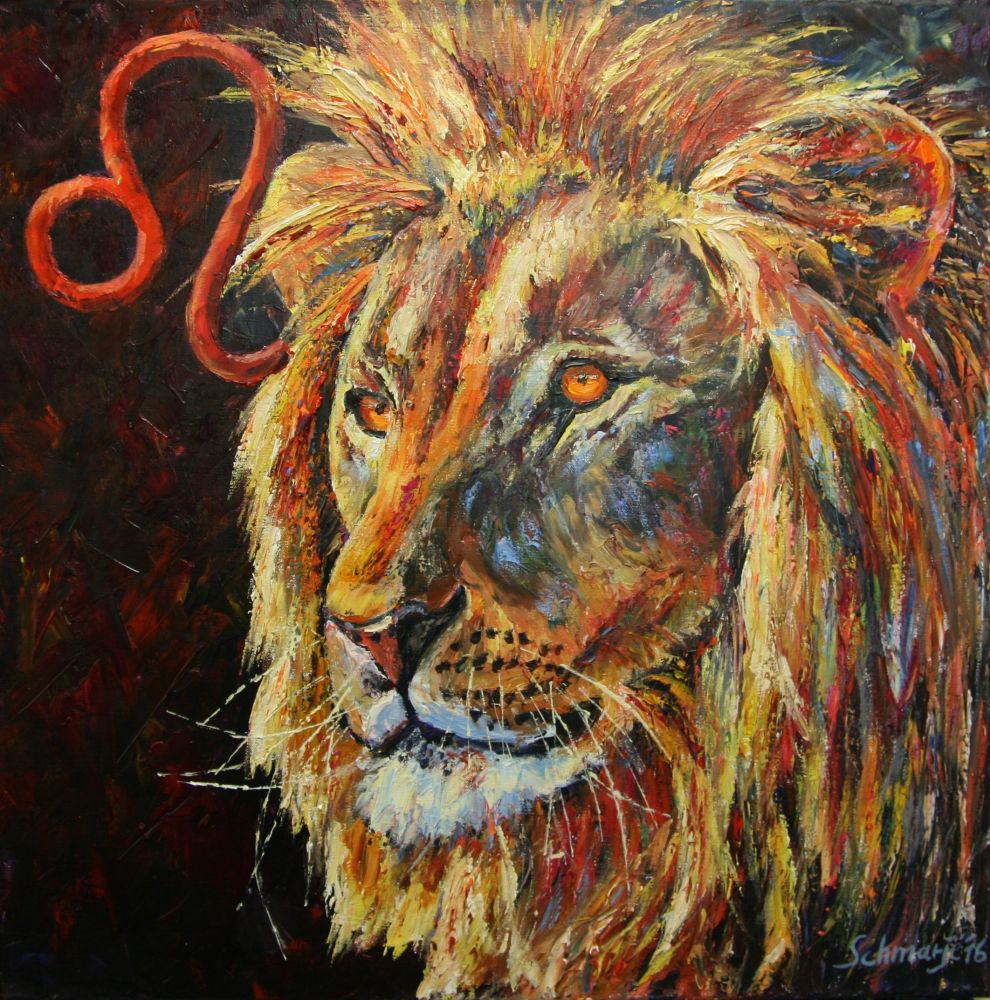 Sternzeichen, Ölgemälde 12-teilig, je 60 x 60 cm