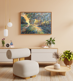 Bauernhaus am Waldrand, Ölgemälde auf Leinwand, 60x80cm