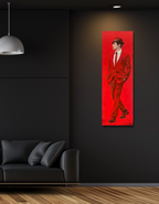 Jimmy Walker in Red, Ölgemälde 120 x 40 cm